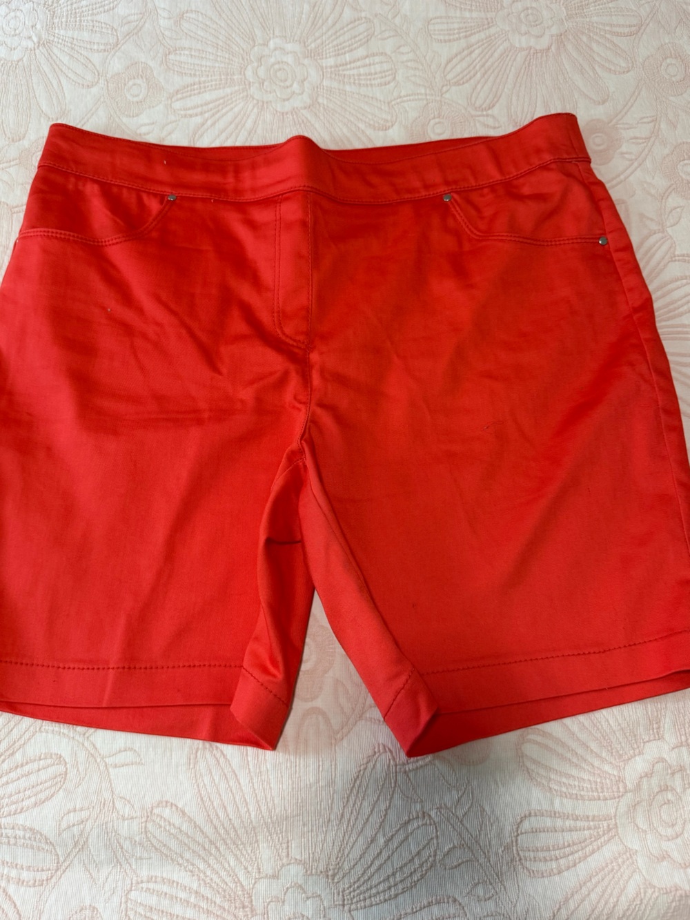 Coral Bay Vibrant Red Orange Shorts